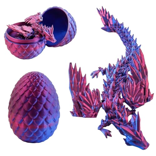 Eryndis 3D Gedrucktes Drachenei, Ostern Überraschungs Drachenei Figuren, Geheimnisvolle Drachen Spielzeug, Schreibtischspielzeug Drachen Ornament für Autos, Büros, Häuser (Laser Violet Eryndis 3D Gedrucktes Drachenei, Ostern Überraschungs Drachenei Figuren, Geheimnisvolle Drachen Spielzeug, Schreibtischspielzeug Drachen Ornament für Autos, Büros, Häuser (Laser Violet von Eryndis