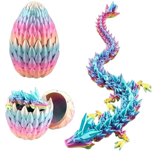 Geheimnisvolle Spielzeug, Kleine Dracheneier 3D-gedruckte, 3D Gedruckter Beweglicher Spielzeug Ostern Geschenke Kinder,Beweglicher Drache, Drachen(Bonbon-Farbe) von Eryndis