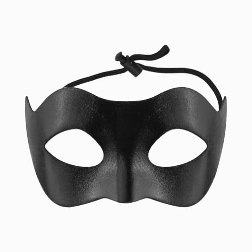 Erythem Maskerade-Maske für Herren, venezianischer Stil, Maskenballmaske für Halloween, Kostümparty, Karneval, Schwarz, L von Erythem