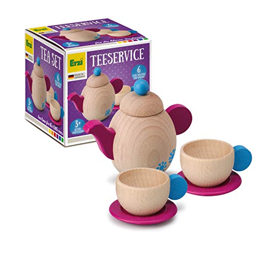 Erzi 10649 Teeservice aus Holz, Kinderküche, Kaufladenartikel für Kinder, Rollenspiele Erzi 10649 Teeservice aus Holz, Kinderküche, Kaufladenartikel für Kinder, Rollenspiele von Erzi