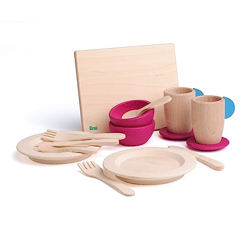 Erzi 10679 Geschirrset aus Holz, Kinderküche, Kaufladenartikel für Kinder, Rollenspiele Erzi 10679 Geschirrset aus Holz, Kinderküche, Kaufladenartikel für Kinder, Rollenspiele von Erzi