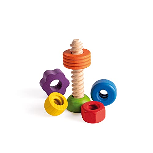 Erzi 42527 Schraubenspiel Regenbogen aus Holz, Lernmaterial, Benennen von Formen und Farben Erzi 42527 Schraubenspiel Regenbogen aus Holz, Lernmaterial, Benennen von Formen und Farben von Erzi