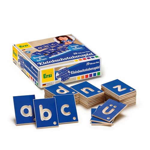 Erzi 42022 Lernspiel Kleinbuchstaben aus Holz, Lernmaterial, Kreativität von Erzi