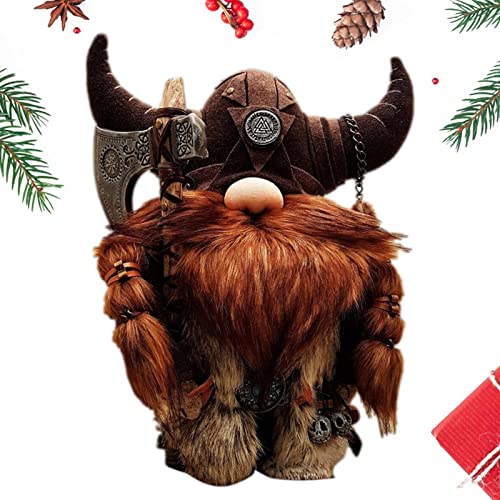 Wikinger-Kriegerpuppe, Dekoration für den Außenbereich, nordischer Wikinger- , langlebiger Wikinger- , exquisites Plüschtier des Wikinger-Zwergs, nordischer Wikinger- , für Wohnzimmer von EsEico