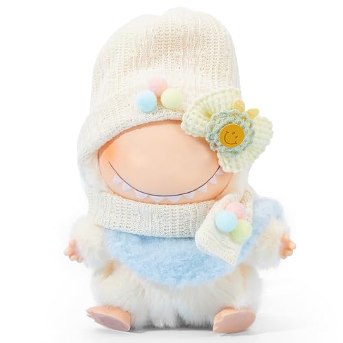 Esdallina Kleidung für Puppe, 17 cm, weicher flauschiger Schal, Schal, mit lächelndem Gesicht, Haarspange, niedliches Outfit zum Verkleiden, keine Puppe Esdallina Kleidung für Puppe, 17 cm, weicher flauschiger Schal, Schal, mit lächelndem Gesicht, Haarspange, niedliches Outfit zum Verkleiden, keine Puppe von Esdallina