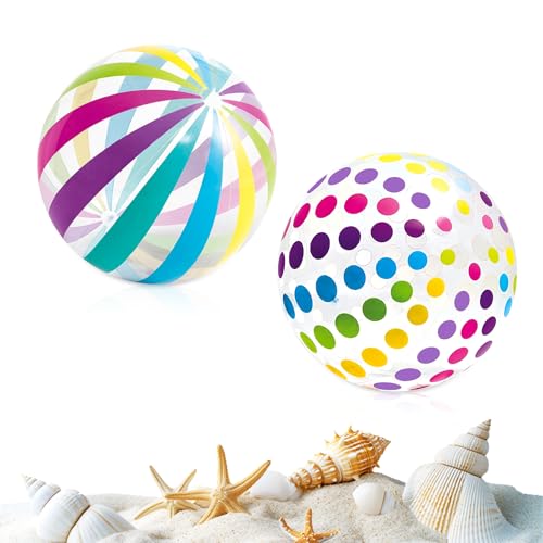 2 Stück Aufblasbare Wasserball Glitter Wasserball Strandball Beachball Schwimmbad Party Ball für Sommeraktivitäten im Freien Wasserspiele Schwimmbad-Strandparty von Esoes