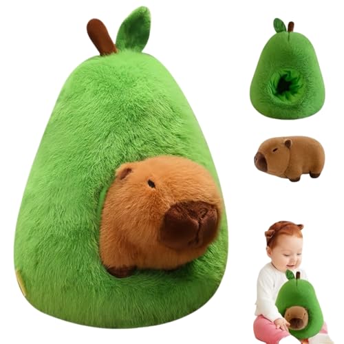 Esoes 35cm Niedlichen Capybara Kuscheltier,Capybara Plüschtier,Simulation Avocado Plüschpuppen Nehmbare Kopfbedeckung,Capybara Plushies Super Weiche Gefüllte Spielzeug Plüsch,Geburtstagsgeschenk Esoes 35cm Niedlichen Capybara Kuscheltier,Capybara Plüschtier,Simulation Avocado Plüschpuppen Nehmbare Kopfbedeckung,Capybara Plushies Super Weiche Gefüllte Spielzeug Plüsch,Geburtstagsgeschenk von Esoes