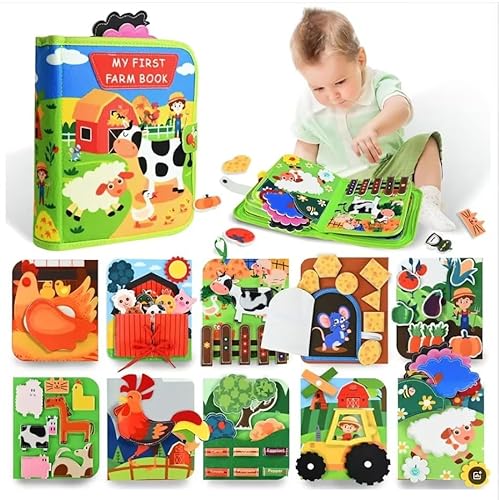 Esoes Montessori Spielzeug Quiet Book ab 1 Jahr Busy Book für Reise Spielzeug Geschenke für 1 2 3 Jahre Mädchen Junge von Esoes