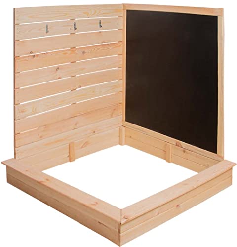 AC-Déco Picknicktisch 2-in-1 mit Sandkasten für 4 Kinder – 93 x 88 x 60 cm – Kiefernholz von Esschert Design