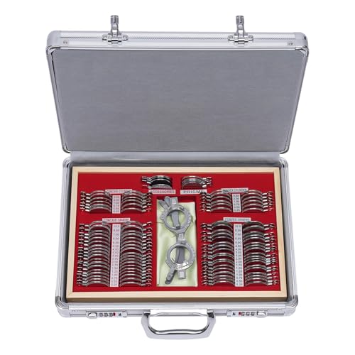Trial Lens Testlinsen-Set, 104tlg Linsen Mit Testbrille Testlinsenausrüstung Metal Optometry Testlinsen Optical Trial Lens Set mit Optometrie-Rahmen und Optometrie Felgenkoffer Trial Lens Testlinsen-Set, 104tlg Linsen Mit Testbrille Testlinsenausrüstung Metal Optometry Testlinsen Optical Trial Lens Set mit Optometrie-Rahmen und Optometrie Felgenkoffer von Estabeter