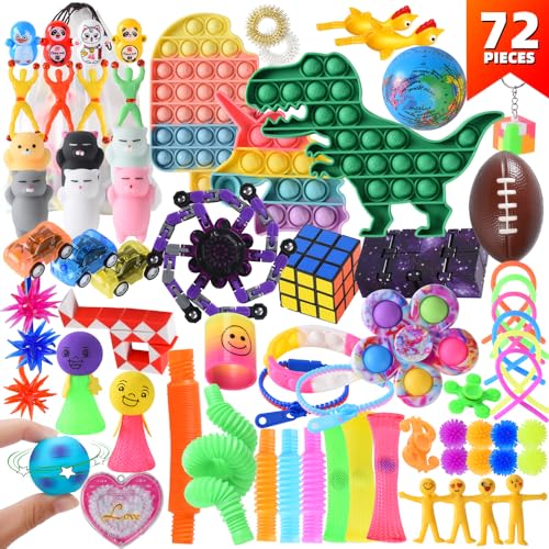 Estationeryhouse 72-teiliges Spielzeug-Set mit knallendem sensorischem Fidget-Spielzeug für Kinder und Erwachsene, einfaches Stressabbau-Set, Geschenk für Kinder zum Geburtstag, Weihnachten und als Estationeryhouse 72-teiliges Spielzeug-Set mit knallendem sensorischem Fidget-Spielzeug für Kinder und Erwachsene, einfaches Stressabbau-Set, Geschenk für Kinder zum Geburtstag, Weihnachten und als von Estationeryhouse