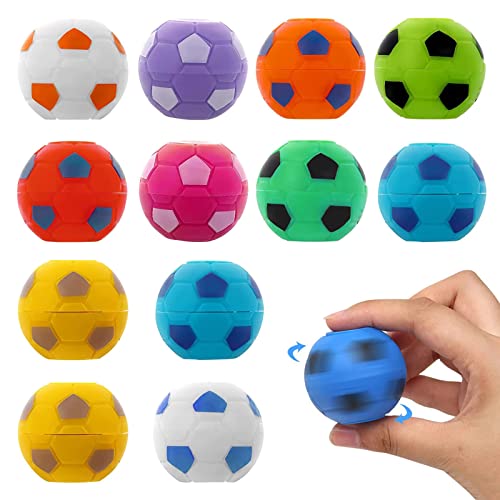 Esteopt 16 Stück Fußball Spinner Fingerspitzen Spielzeug, 3,5 cm Mini Football Stress Relief Spielzeug, Anti Stress Sensorik Spielzeug für Kinder und Erwachsene für Party Gefälligkeiten von Esteopt