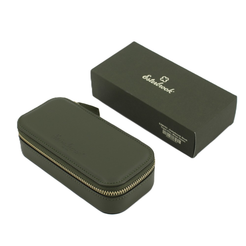 Esterbrook Stifteetui Nook für drei Schreibgeräte Moss Green von Esterbrook