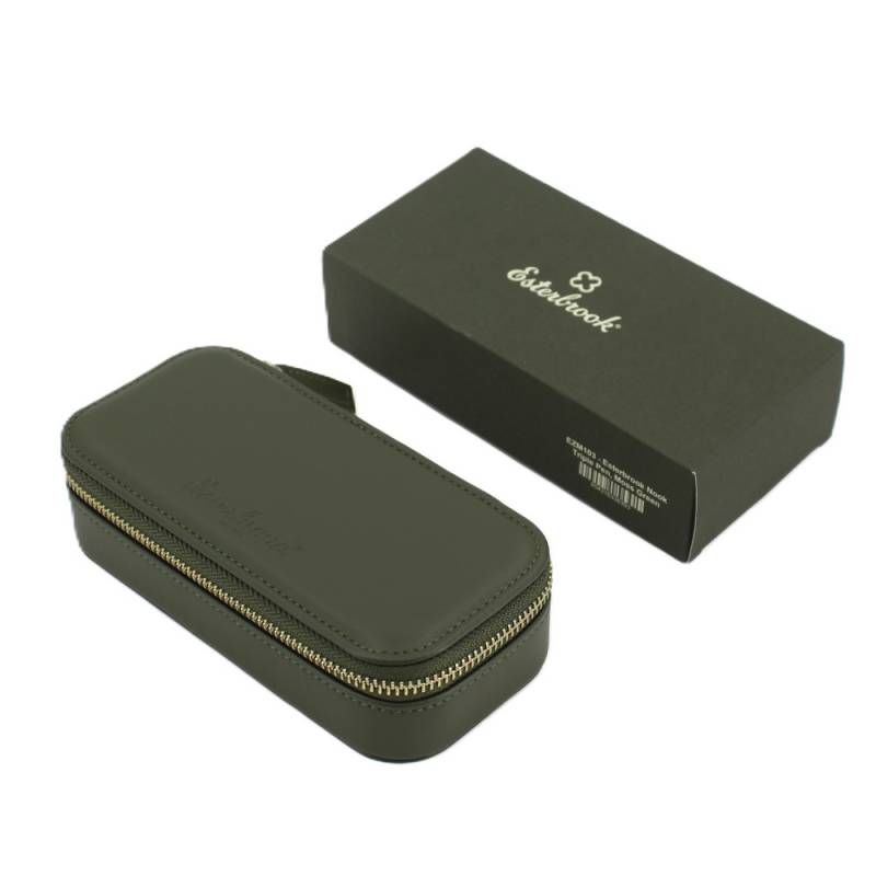 Esterbrook Stifteetui Nook für drei Schreibgeräte Moss Green von Esterbrook