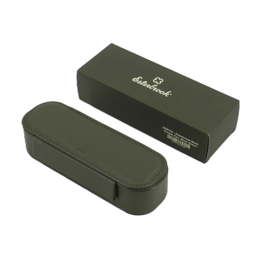 Esterbrook Stifteetui Nook für zwei Schreibgeräte Moss Green von Esterbrook