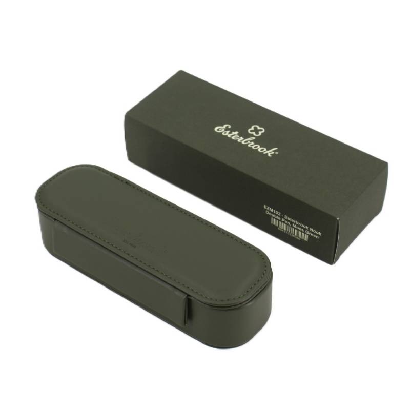 Esterbrook Stifteetui Nook für zwei Schreibgeräte Moss Green von Esterbrook