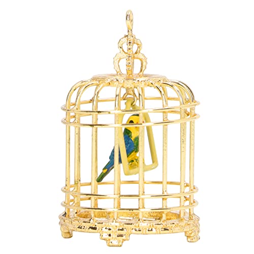 Estink 1/12 Skala Dollhouse Vogelkäfig Leichte Zierpropion Ideal für Küchendekor oder Mikrolandschaften, Perfektes für (Gold) von Estink