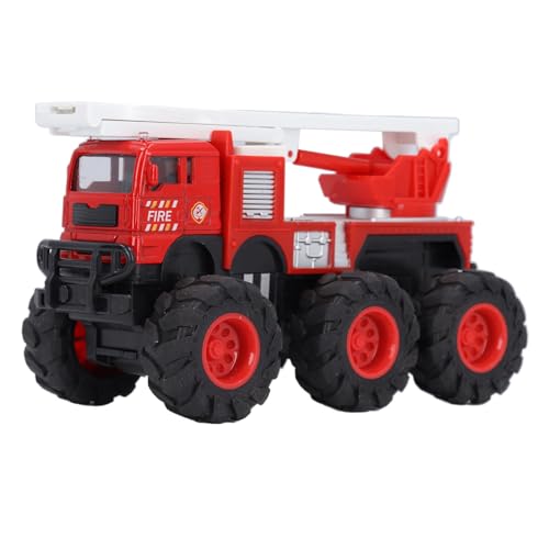 Estink 1:16 Skala Realistisches Dascast Fire Lastwagenmodell mit Sechsradantrieb für | Legierung Big Wheel Fire Engine Fahrzeug für | Ideales für | Plastik, Legierung (Luftleiterfahrzeug) von Estink