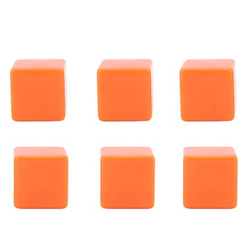 Estink 6PCS Leere Würfel Zum Erstellen Einzigartiger Spielstücke, Personalisiertes Lernen und Familienspaß - für Unterrichtsaktivitäten (ORANGE) von Estink