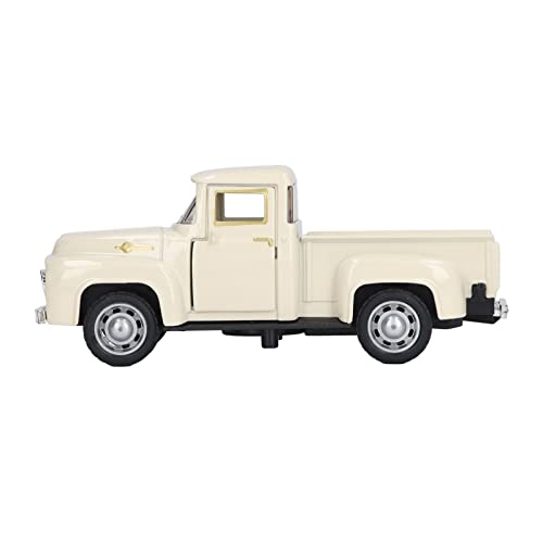 Estink Alloy Classic Vintage Pickup -LKW -Modell mit Reibung, Offenbaren Türen und Gussprozess, Perfekter Schreibtischdekoration Erwachsene (Beige) von Estink