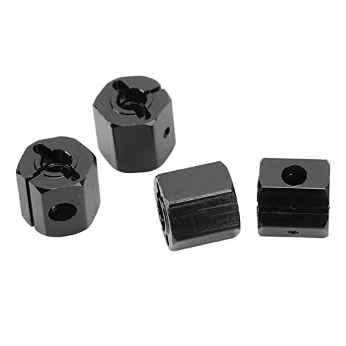 Estink Aluminiumlegierung Langlebiger 12 -mm -Sechsten Adapter für Axiales SCX10 90046 RC Auto, Effizienter Getriebe RC 12mm Sechskantadapter für Kletterer (Black) von Estink