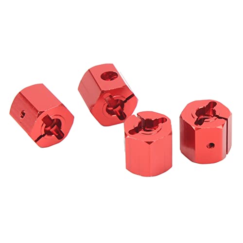 Estink Aluminiumlegierung Langlebiger 12 -mm -Sechsten Adapter für Axiales SCX10 90046 RC Auto, Effizienter Getriebe RC 12mm Sechskantadapter für Kletterer (Rot) von Estink