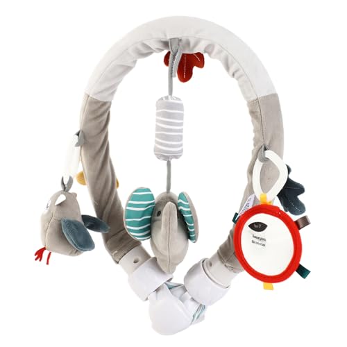 Estink Baby Kinderwagen Anhänger Spielzeug Tiere Themen EIN Verstellbares Gelenk Frühes Lernen Spielzeug für Baby Kinderwagenstange, Plastik (Rot) von Estink