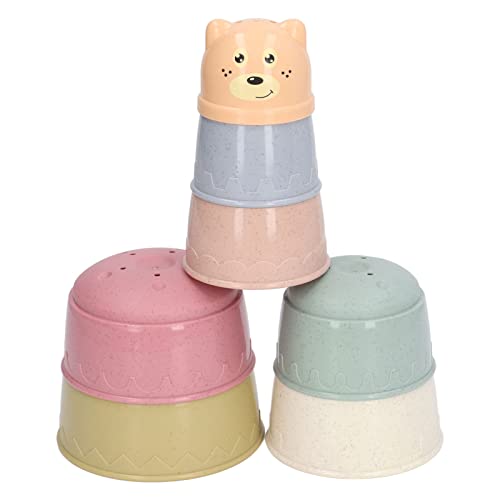 Estink Baby -Stapelbecher für Frühes Lernen, Farbenfrohes Nistpokalspielzeug für , Ideal für Wasserspiele und Strandspaß (Yellow) von Estink