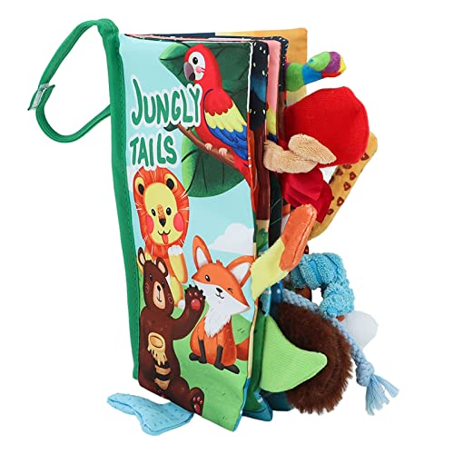 Estink Baby Tail Book Soft Educational Crinkle Stoffbuch für Säuglinge und Kleinkinder, Sicheres Sensorisches Explorationsspielzeug für Frühe Entwicklung, Polyestermaterial (Wald) von Estink
