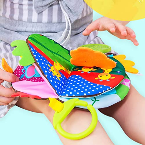 Estink Bildungsbabytuch Buch Waterdes Weiches Süße Säugling Cartoon Frühes Bildungsspielzeug für Babys - Made aus Pfirsichtuch (Wald) von Estink