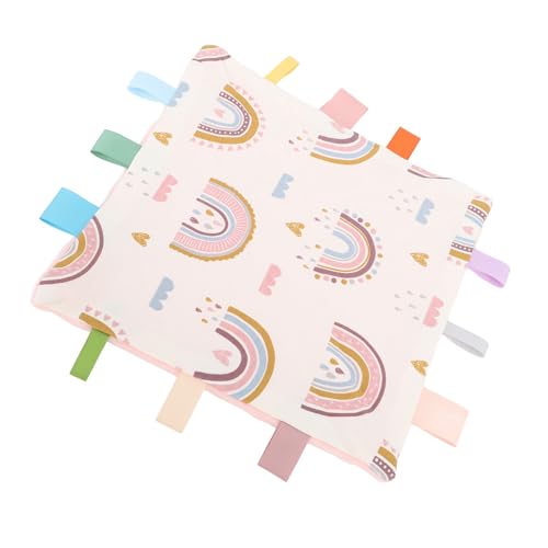 Estink Cotton Baby Security Decke mit Farbenfrohen Tags, Beruhigende Decke Lindern die Angst der Babys für die Sensorische Entwicklung (Regenbogen) von Estink