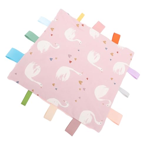 Estink Cotton Baby Security Decke mit Farbenfrohen Tags, Beruhigende Decke Lindern die Angst der Babys für die Sensorische Entwicklung (Schwan) von Estink