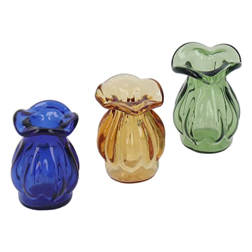 Estink Dollhouse Miniatur Vase 3PCS-Set, Interaktives Spielzeug für, Umweltfreundliche Glasvasen für Eltern-Kind-Interaktion (Typ A mit Deckel (ca. 7 x 2,85 x 5,8 cm / 2,8 x) von Estink