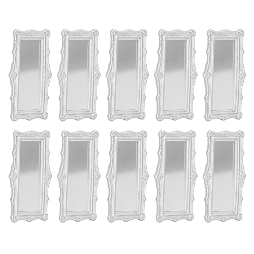 Estink Dollhouse Miniature Exquisites Europäischer Rahmenspiegel für 1/12 1/6 Schuppen, Romantischer und Realistischer Raumspiegel, Perfekte Dekoration für Puppenhausküche, Plastikmaterial (Silver) Estink Dollhouse Miniature Exquisites Europäischer Rahmenspiegel für 1/12 1/6 Schuppen, Romantischer und Realistischer Raumspiegel, Perfekte Dekoration für Puppenhausküche, Plastikmaterial (Silver) von Estink