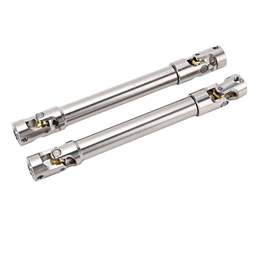 Estink Einstellbare Edelstahlantriebswelle Universal Cross Knot Struktur, 2 PCs M4 -Antriebswelle für/Axial Scx10 II (113mm) von Estink