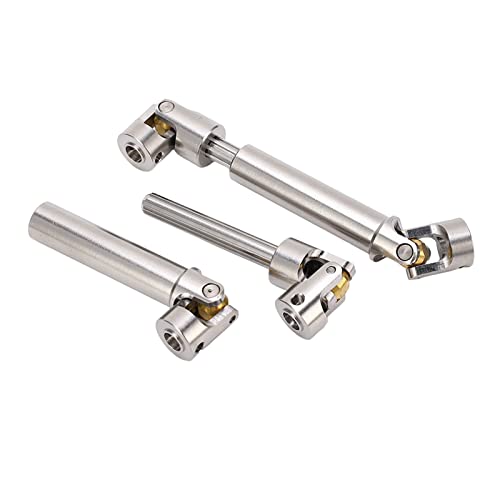 Estink Einstellbare Edelstahlantriebswelle Universal Cross Knot Struktur, 2 PCs M4 -Antriebswelle für/Axial Scx10 II (91mm) von Estink