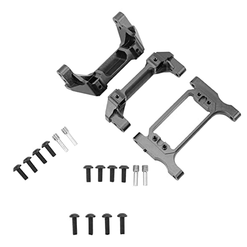 Estink Exquisite Aluminiumlegierung RC Vordere Heck -Stoßfängermontage für 1/10 RC Crawler Car (Black) von Estink