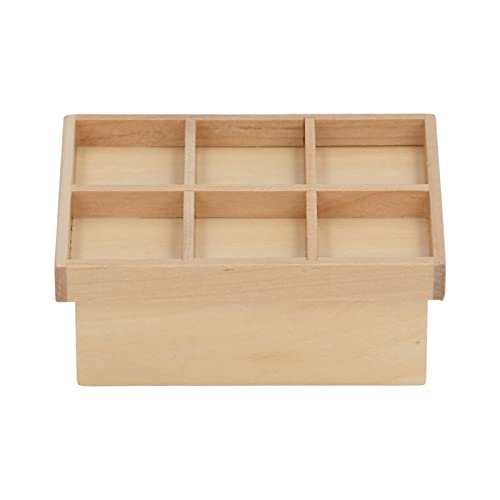 Estink Exquisite Mini Gemüse Obst Ständer Miniaturpuppenhauszubehör Birkenmaterial für 1/12 Puppenhaus, Großartige Ergänzung zu Haus und Gartendekoration (Holzfarbe) von Estink