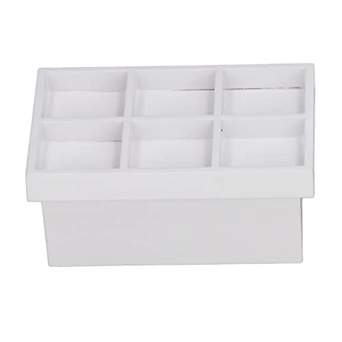 Estink Exquisite Mini Gemüse Obst Ständer Miniaturpuppenhauszubehör Birkenmaterial für 1/12 Puppenhaus, Großartige Ergänzung zu Haus und Gartendekoration (White) von Estink