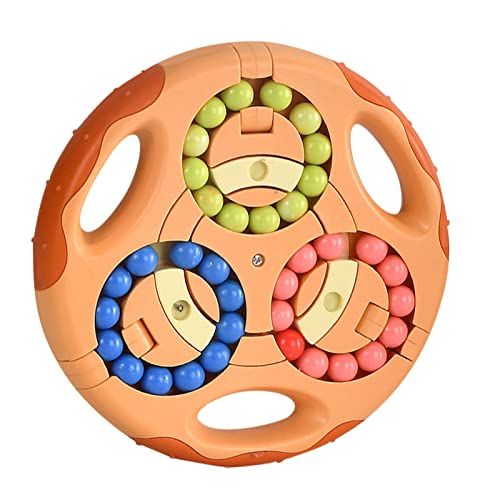 Estink Finger Rotierende Bohnen Spielzeug Dual Space Freizeit Dekompressionspuzzle Übung Rotierende Bohnen Zur Stimmung Entspannung (ORANGE) von Estink