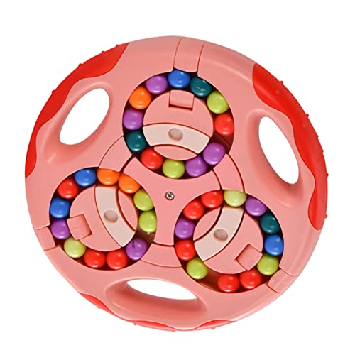 Estink Finger Rotierende Bohnen Spielzeug Dual Space Freizeit Dekompressionspuzzle Übung Rotierende Bohnen Zur Stimmung Entspannung (PINK) von Estink