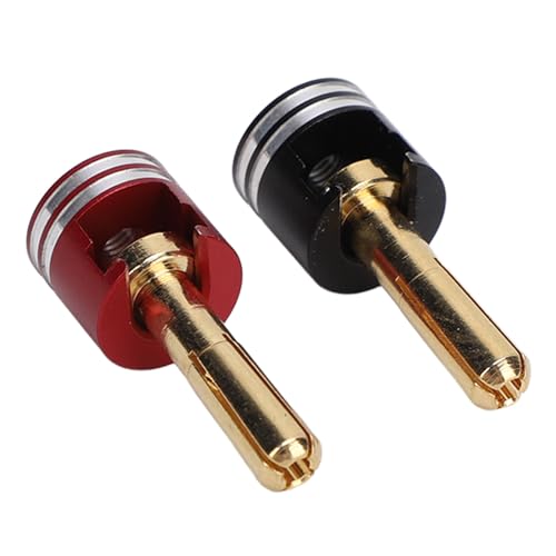 Estink Heizkühlkörper Aluminiumlegierung und Kupfer - -Stecker Griff für RC Autos, Robuste und Langlebige Bananen Steckeranschlüsse mit Heizkühlkugel für 1/10 Skala Off Straßenfahrzeuge (5 mm) von Estink