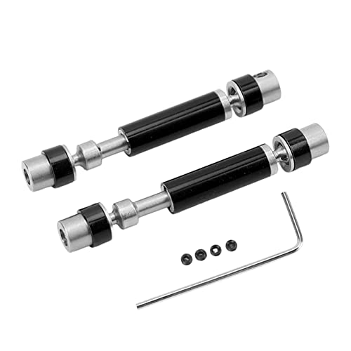 Estink Hochleistungs -Vorderseite der Hinteren Mitte -Getriebewelle für FMS 1/24 FCX24, Aluminiumlegierung, Stabile Struktur für RC Autoliebhaber (Black) von Estink