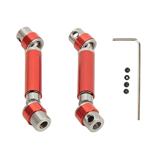 Estink Hochleistungs -Vorderseite der Hinteren Mitte -Getriebewelle für FMS 1/24 FCX24, Aluminiumlegierung, Stabile Struktur für RC Autoliebhaber (Rot) von Estink