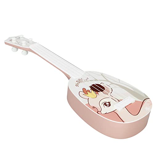 Estink Kids Guitar Musical Toy Ukulele, Robuste Plastikkonstruktion für Kindergeschenk, Weiche Saiten für das Komfortable Spielen, Ideal für Lernen Musik, 14.17 X 4,53in (Rot) von Estink