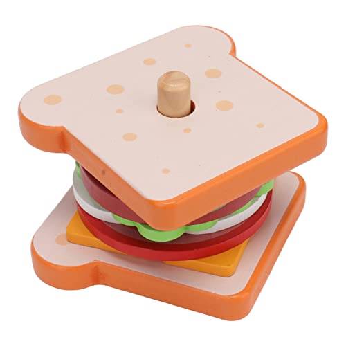 Estink Kinderspielzeug Fast -Food -Kochspiel Set Langlebiger Verbundholz Bunt vor, um Spielzeug für Motorische Fähigkeiten zu Entwickeln (#2) von Estink