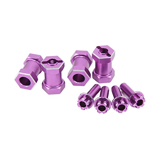 Estink Leichte 12 -mm -Aluminium Leichtmetallrad Hex Hub mit überlegener Handwerkskunst für 1/10 RC Crawler Reparatur, 4pcs Hex Drive Adapter Zum Klettern von Autos (violett) von Estink