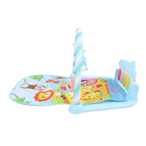 Estink Light Fitness -Spiele Klaviermatte mit Farbenfrohen Spielzeugen und Klavier -Tastatur für Koordination und Grifffähigkeiten, Ideales für Babys (Blue) von Estink