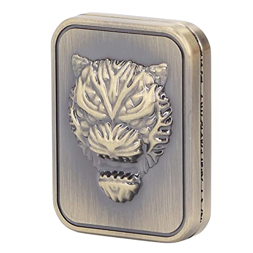Estink Metall -Push -Schieberegler Graviertes Stressabbau Zappelspielzeug für Büro, Reisen, Zuhause Tragbares Schädeldesign (Gold) von Estink