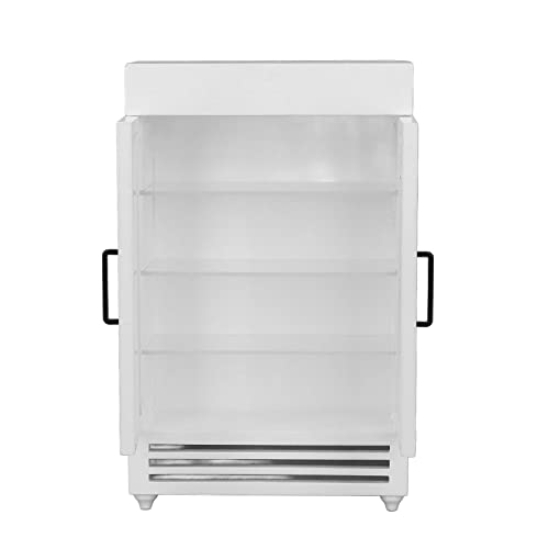Estink Miniaturholz Kühlschrank Puppenhaus Kühlschrank Simulation Dollhouse Küchenmöbel Tragbar für 1:12 Skala Perfektes für (White) von Estink